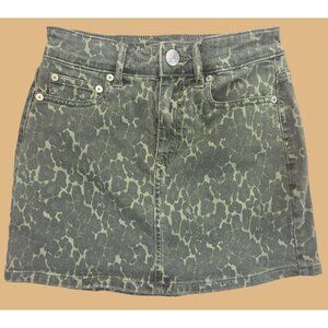 American Eagle Next Level Stretch Denim Mini Skirt 00  Camo